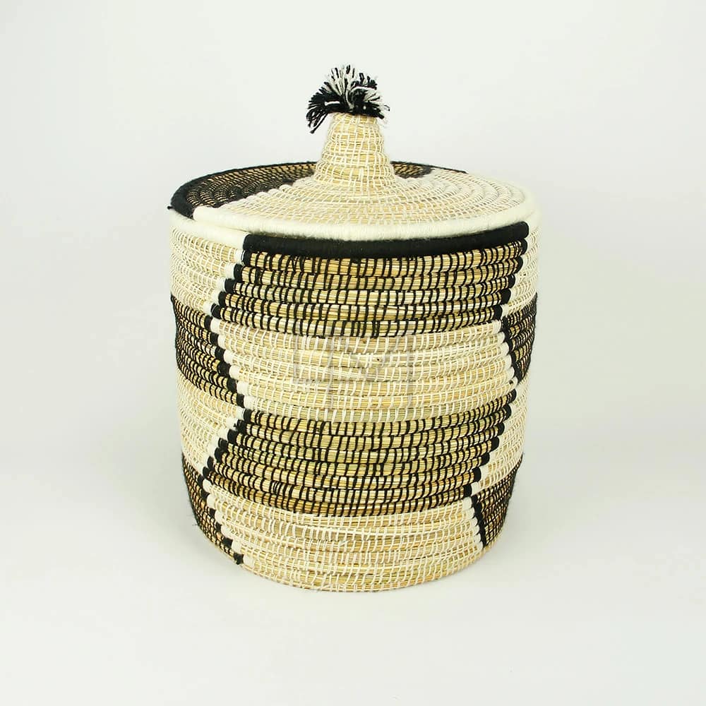 Handwoven Straw laundry basket lumieresmed