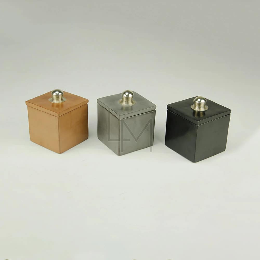 Tadelakt Pottery Square Box lumieresmed